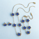 [COMPRE 2 LEVE 3!] Conjunto Feminino Aurora Dourada - Colar, Brinco e Pulseira Trevo da Sorte.