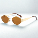 Óculos Feminino Stellar Hexa - Dourado com estilo Hexagonal